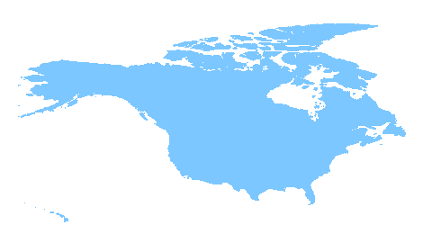 USA & Canada map outline