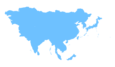 Asia map outline
