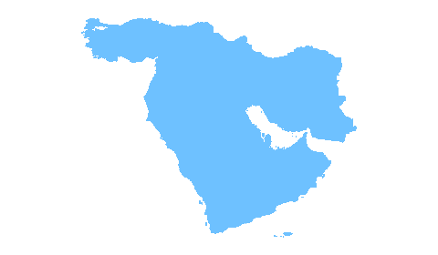 The Middle East map outline