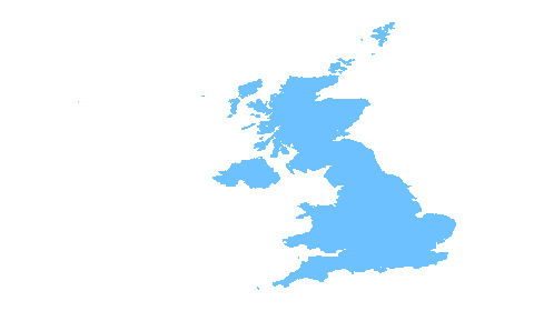 The UK map outline